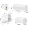 Toothbrush Holder Punch-free Wall-mounted Organizer Toothpaste Holder Oothpaste Dispenser Squeezer Bathroom Accessories 6