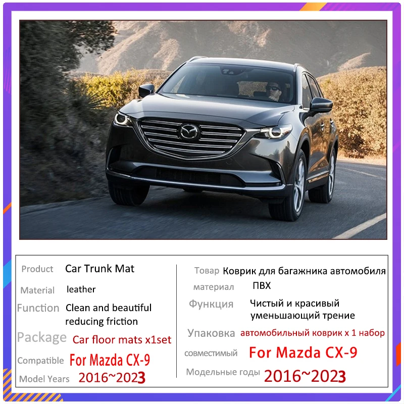 Kofferraum Matte Für Mazda CX-9 TC 2016 ~ 2023 CX9 CX 9 Gewidmet Auto Stamm  Matten Wasserdichte Schutz Pads auto Zubehör 2018 2019 - AliExpress