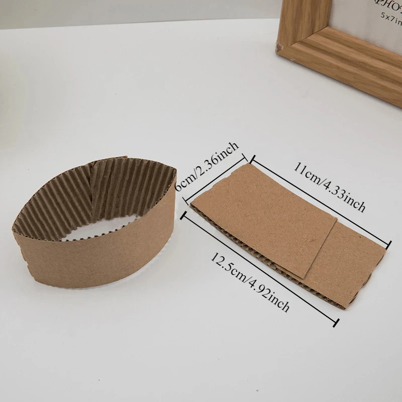 100/50PCS Disposable Cup Covers Kraft Paper Insulated Coasters Hot and Cold Beverages Home Party Restaurant Coffee Shop