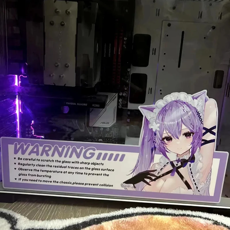 Adesivos de PVC personalizados de Genshin Impact, Anime japonês, Cute Sexy Girl, Decoração Desktop, Adesivo para DIY, Caixa do computador