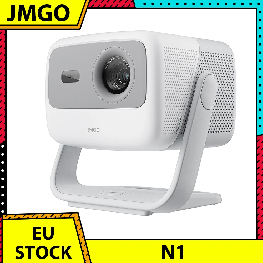 Proiettore Laser Triplo Jmgo N1 1080P, Regolazione Cardanica Flessibile, Decodifica 4K Supportata, 800 Lumen Cvia, Altoparlanti Dynaudio 2X5W
