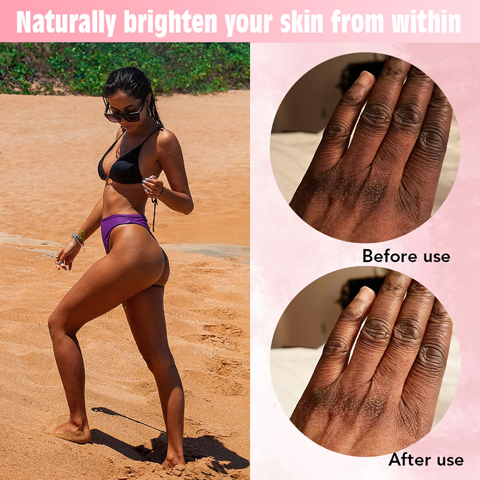 AILKE Brightening Skin Care Set, With Vitamin C, Glutathione, Deep Moisturizing, Smooth Soft Skin, Improve Skin Radiance 3