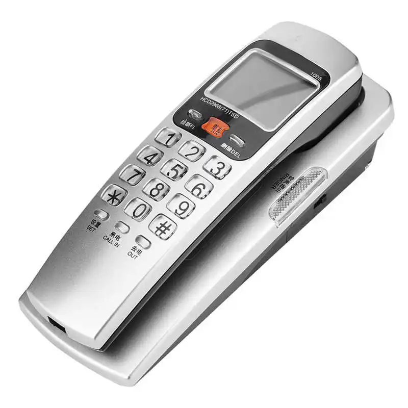 FSK/DTMF 발신자 ID가 있는 가정용 유선 벽걸이형 전화기 가정용 데스크탑 유선 고정 전화 패션 확장 전화기