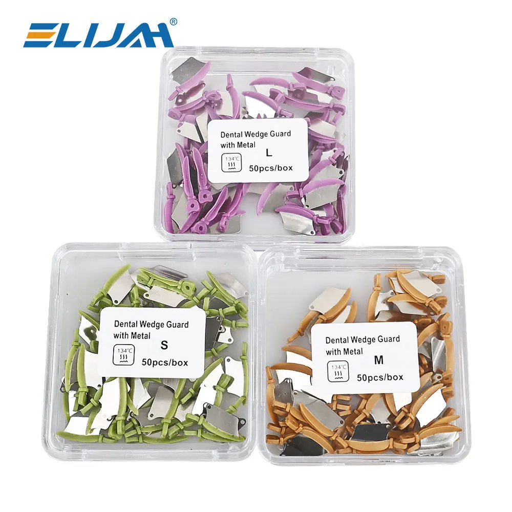 Cavigliera Ortopedica 50 Cunei Dentali Interprossimali In Metallo Medio - Protezione Lama Matrice, Autoclave 134°C Strumenti Odontoiatrici Protezione Gengive - Foto 7