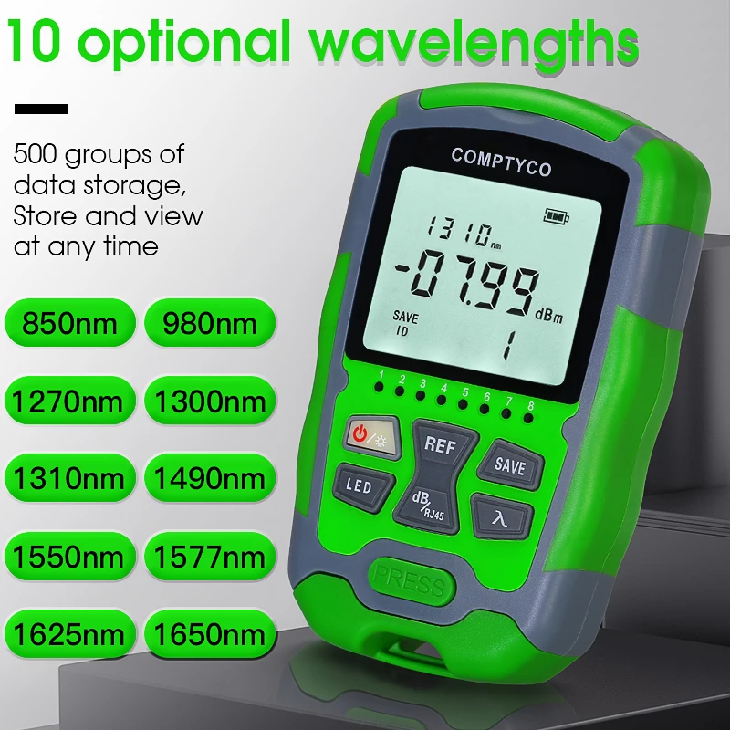 PAYEN 3 in 1 FTTH Fiber Optic Power Meter AUA-MC7/MC5 LED Light SC/FC/ST Universal Connector -70~+10dBm Fiber Optical Tester