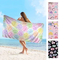 Smiley Faces Towel Microfiber Beach Towel Absorbent Quick dry Soft Yoga Swimming Resort Mountain Climbing Towel 2