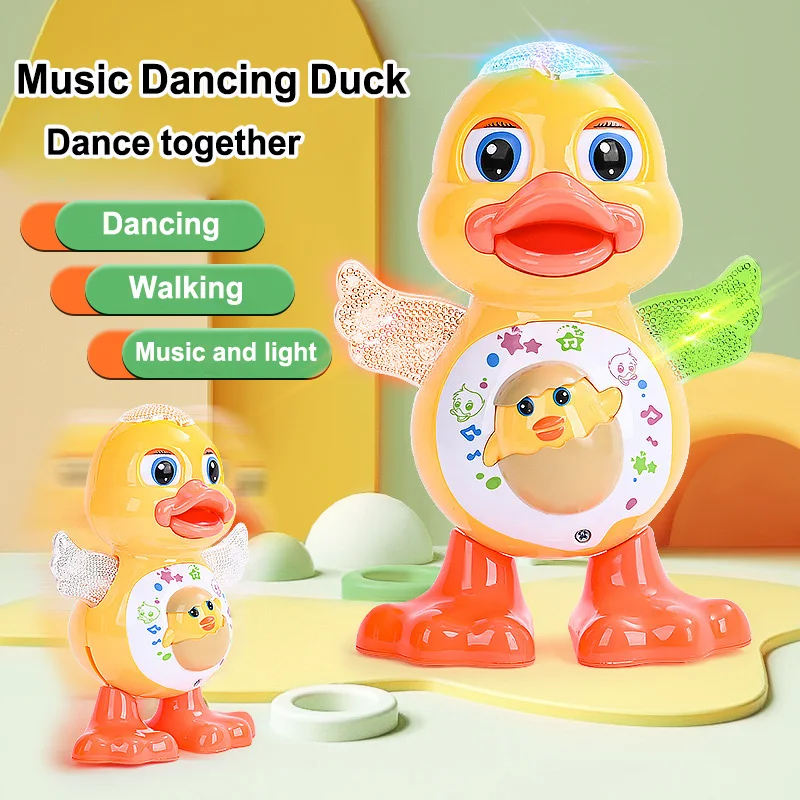 Electric Music Light Dancing Duck with Cute Blinking and Shaking Head Educational Electronic Pet for Children's Birthday Gift 2