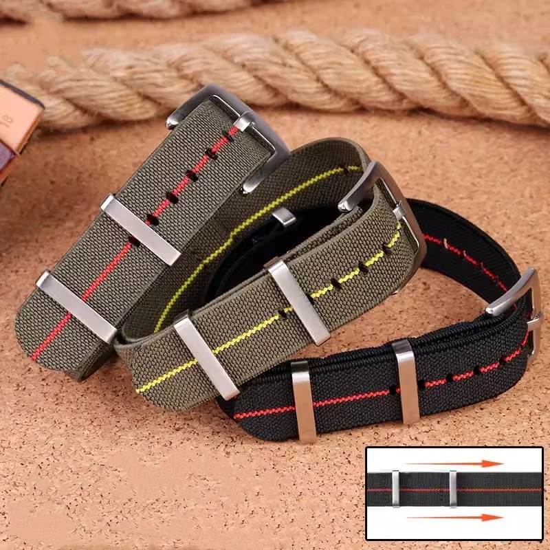 Elastic Nylon Waterproof Outdoor Sport Watchband Strap
