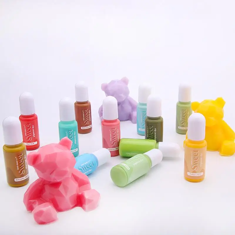 10ML Epoxy Liquid Colorant Dye Ink Pigment Morandi Liquid Dye Ink Alcohol Colorant For Jewelry Making Supplies Tools 36 Colors epoxy resin pigment