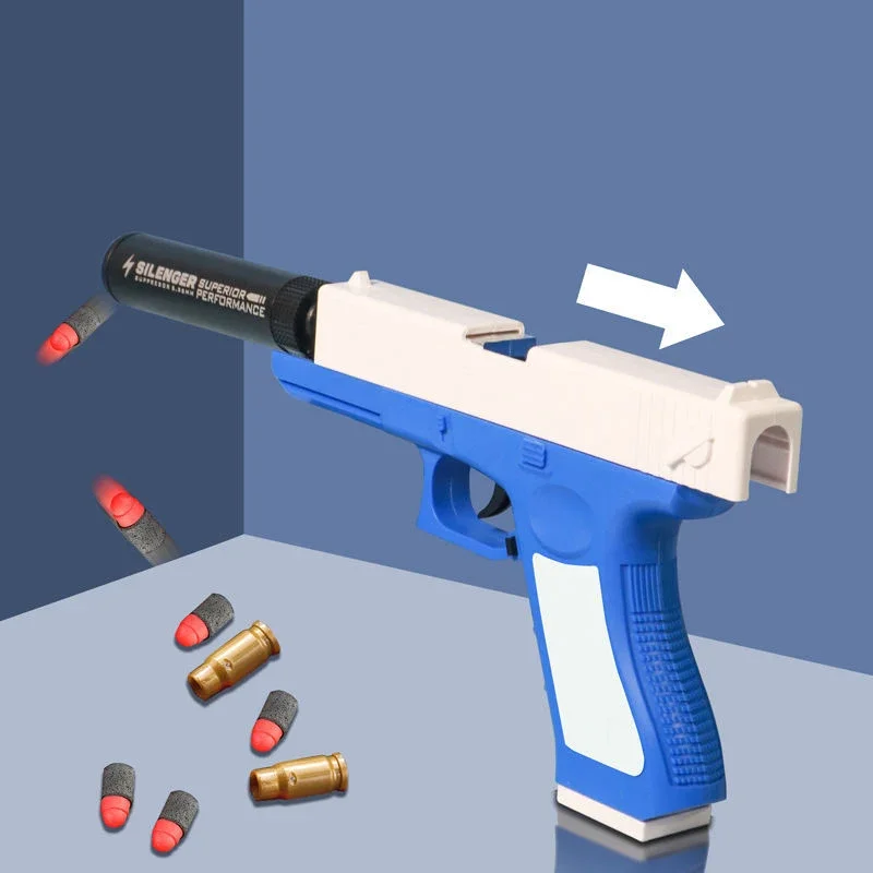 Upgrade G17 Shell Throwing Toys Gun Ejection Handgun Soft Darts Bullets Airsoft Pistol For Boys Outdoor Sports Shooting Gift 5