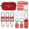 Lockout Tagout Kit -Lockout Tagout Tag, Nylon Tie, Nylon Storage Bag, Redsafety Padlock, Lockout Tagout Locks ( Red Kit ) 1