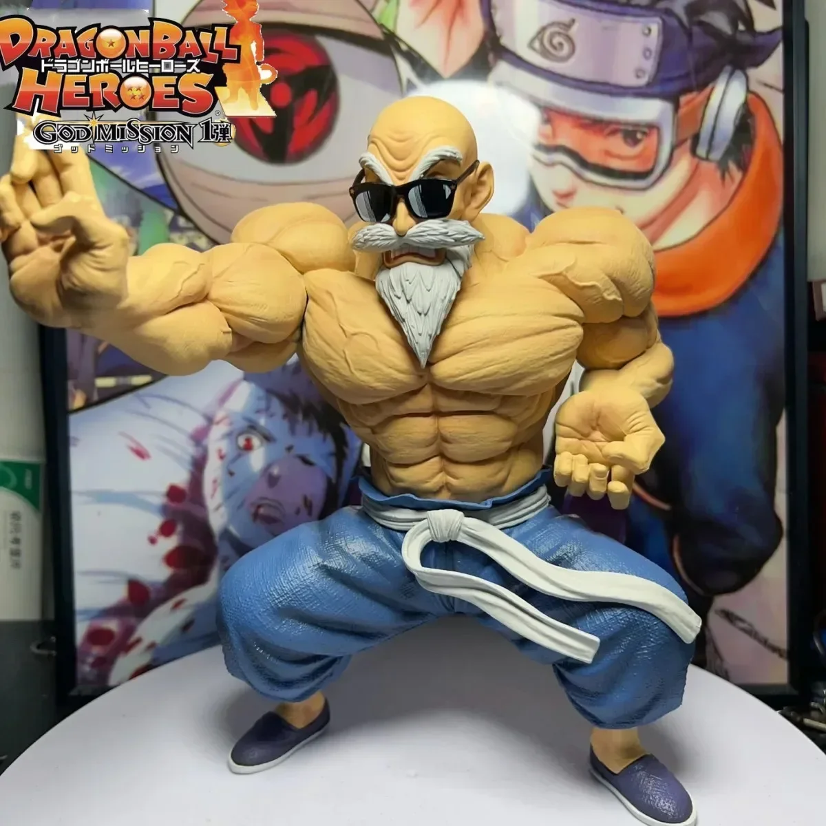 

23cm Dragon Ball Cs Muscle Strengthening Wu Tian Teacher Turtle Immortal PVC Sun Wukong Anime Figure Model Decoration Toy Gifts