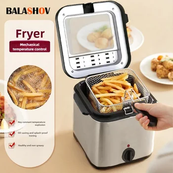 Friggitrici elettriche da 4 litri Forno a olio Friggitrice a olio da 2,5 litri Cucina Pollo fritto per uso domestico Patatine fritte Friggitrice a olio Fornello riscaldante 1
