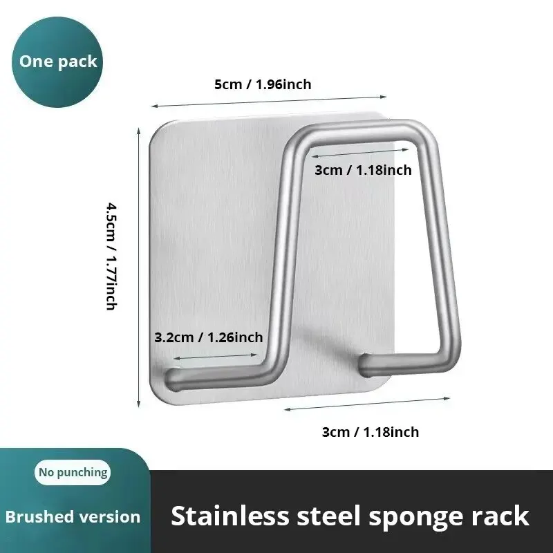Sink Sponge Rack Stainless Steel For Sponge Steel Wire Ball Draining 1pc