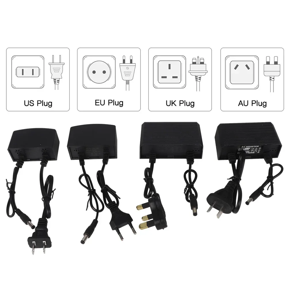 12V 2A Power Adapter With UK Plug – 100-240V Input For LED Strips, CCTV, Routers