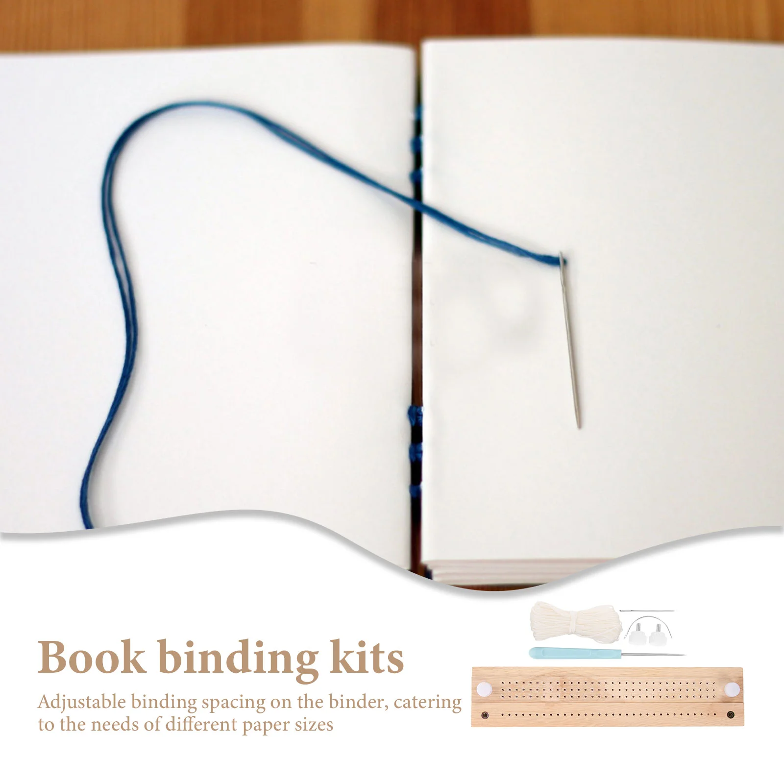 Convenient Book Binding Kit DIY Bookbinding Sewing Needle Pins Paper DIY Crafts Tools Accersories