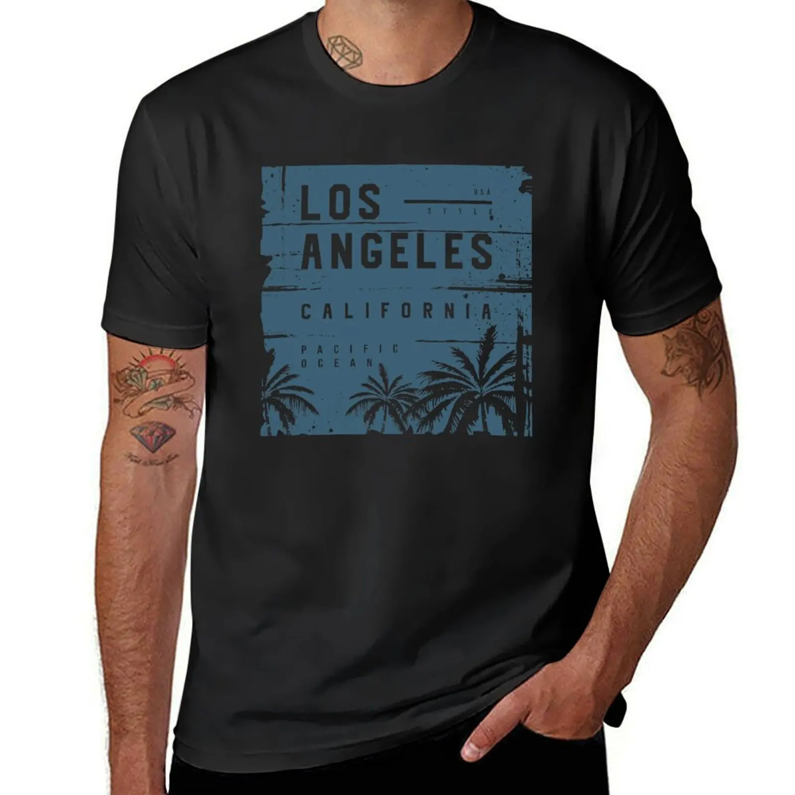 

Los Angeles! T-shirt summer clothes heavyweights vintage t shirts for men