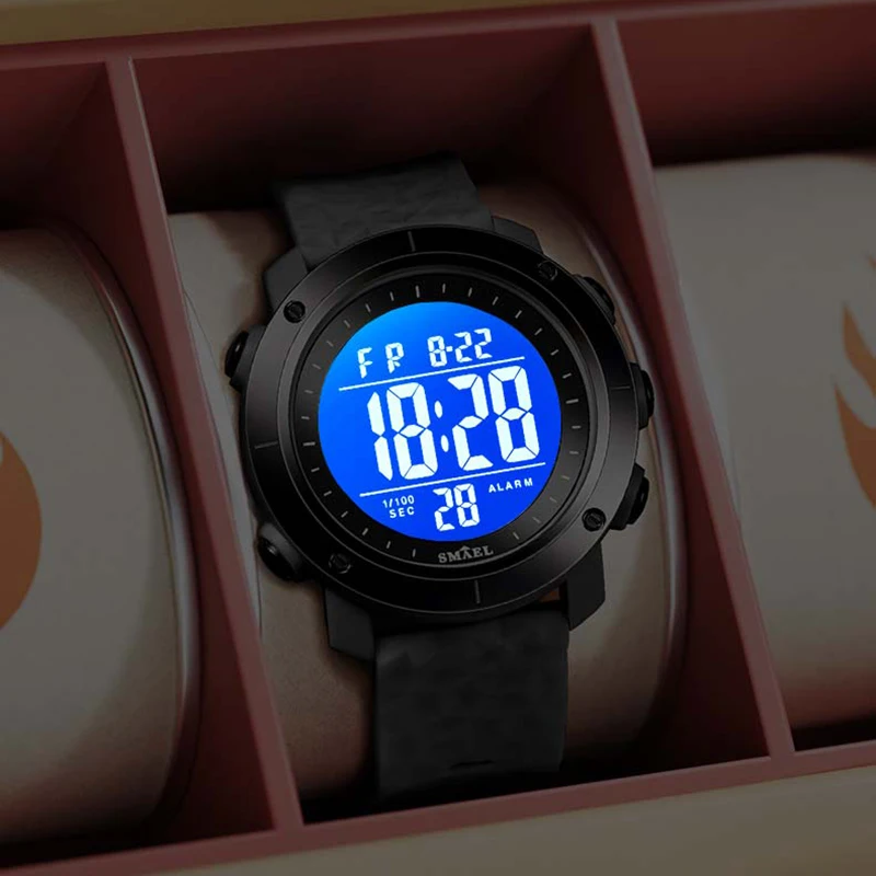 SMAEL Children Sport Watches Digital 50M Waterproof Wristwatches LED 8107C Kids Watches Sports Digital Watch LED  Birthday Gifts 2
