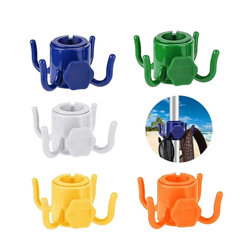 Outdoor Beach Umbrella Hooks Hanger Versatile Space-saving Sun Umbrella Storage Holder Wear-resistant Useful Four-corner Hook