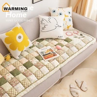 Retro To Do Old Feeling Pure Cotton Cotton Steamed Bun Sofa Cushion Cushion Non-slip Thick Cat Scratch Can Be Machine Washable 1