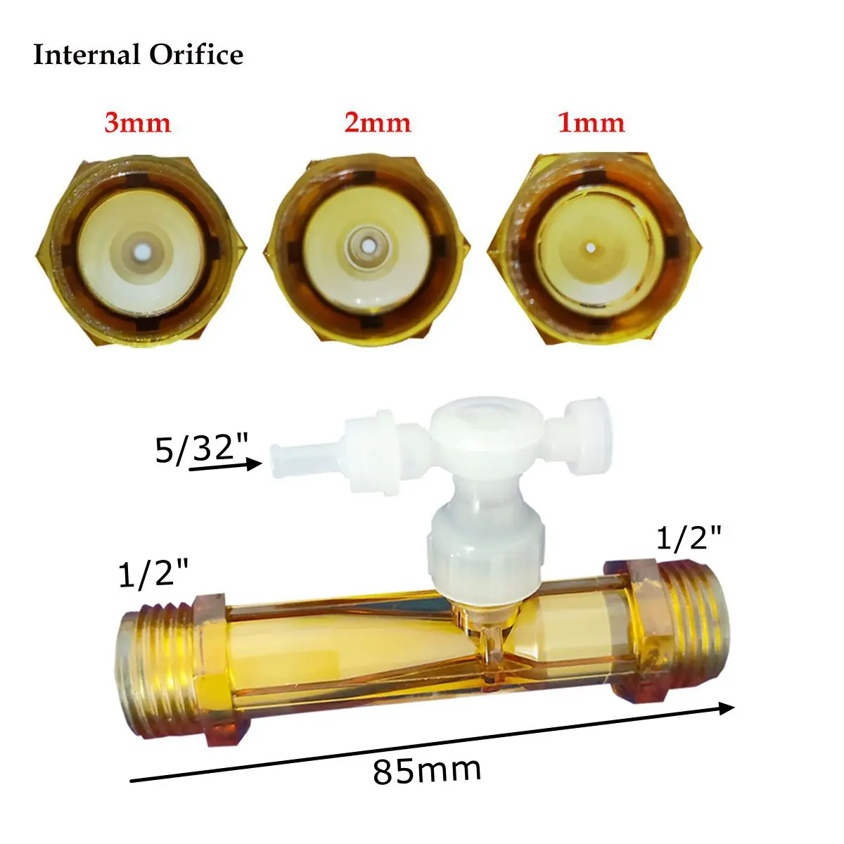 Spa Venturi Injector Valve Mixing Gas and Liquid PVDF Ozone proof Venturi Connector GLOPLC