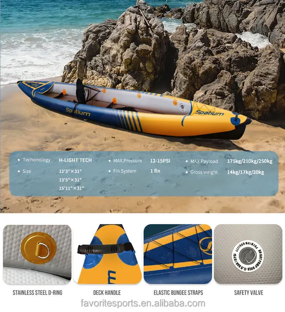 Portable Detachable Sea Drop Stitch Inflatable Kayak Fishing Boat