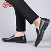 YRZL Leather Men Shoes Casual Black Formal Mens Loafers Moccasins Italian Comfortable Big Size 46 Slip on Male Loafers Shoes 6