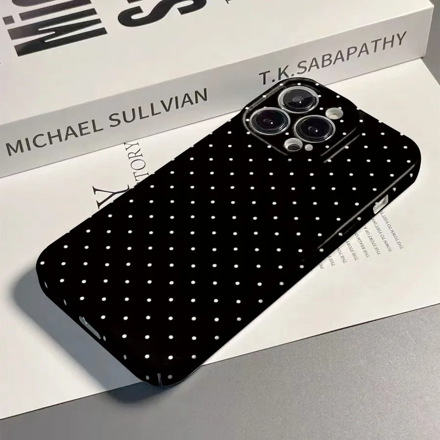 Elegant Black Polka Dot Hard PC Phone Case