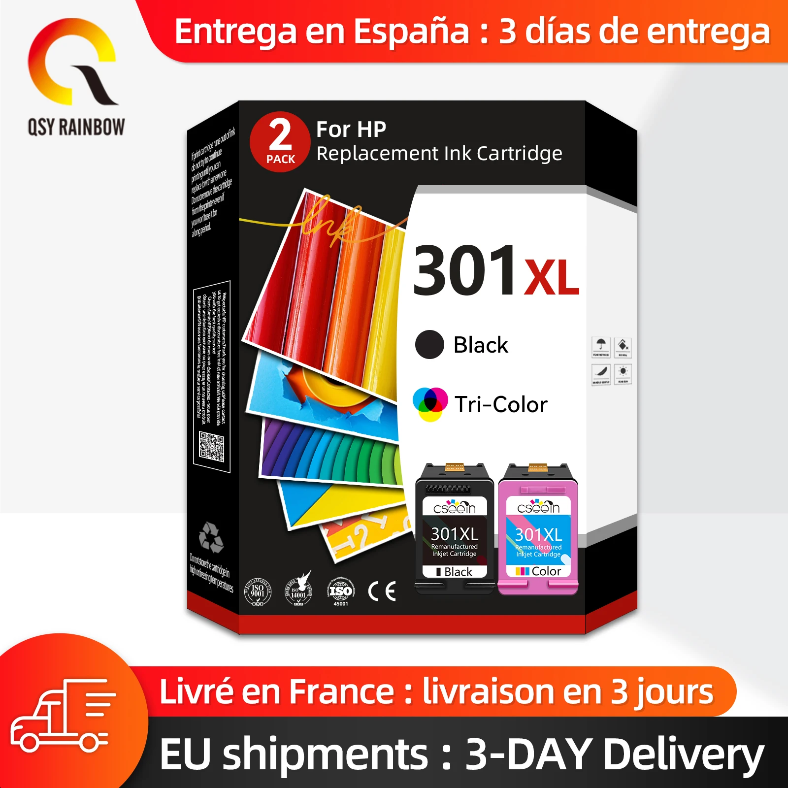 Ink Cartridge 301XL For hp Deskjet 2050 1000 1050 2510 3000 3054 Envy 0se 3050A 3052A