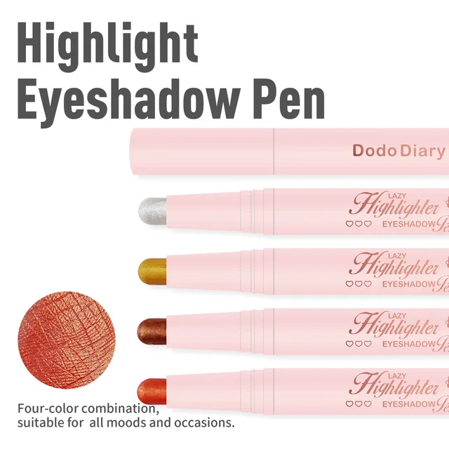 Pearl Shimmer Glitter Eyeshadow Stick Highlighter Long Lasting Waterproof Silky Pen For Eye Makeup Face Body Cosmetics Party