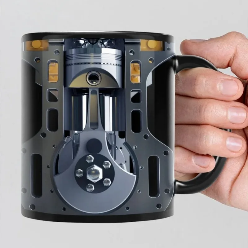 Hosoncovy Creatieve Bandvormige Keramische 3D Mok Keramische Wiel Koffie Mok Koffie Kop Drinkbeker Cadeau Mok 500ML Capaciteit (B