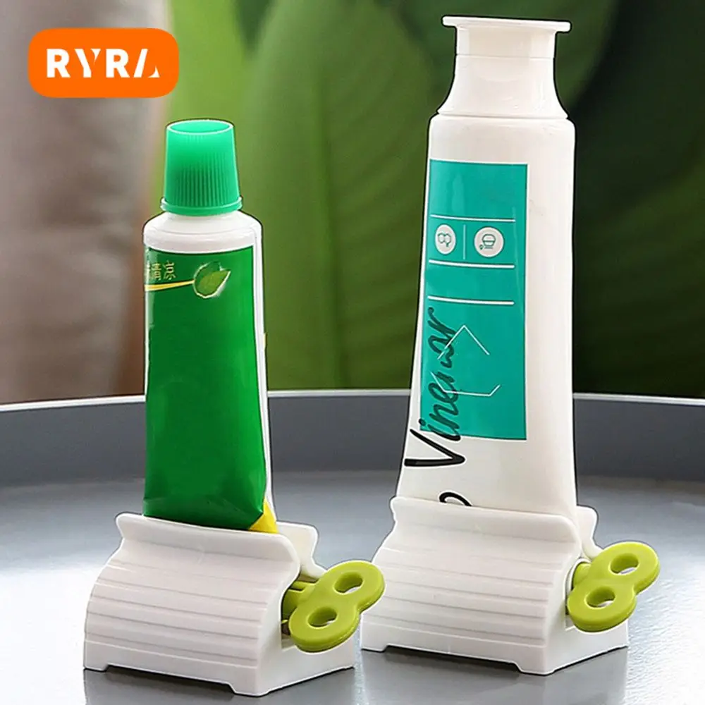 Toothpaste Squeezer Mini Rolling Tube Toothpaste Squeezer Dispenser Seat Holder Stand Easy Cleaning Bathroom Products Household Cosmetics Squeezer toothpaste squeezer
