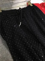 Plus Size L-4XL 150KG Women's Fleece Sweatpants 2024 New Red Diamond Stamping Harem Pants Autumn/winter Casual Female Trousers - Image 3