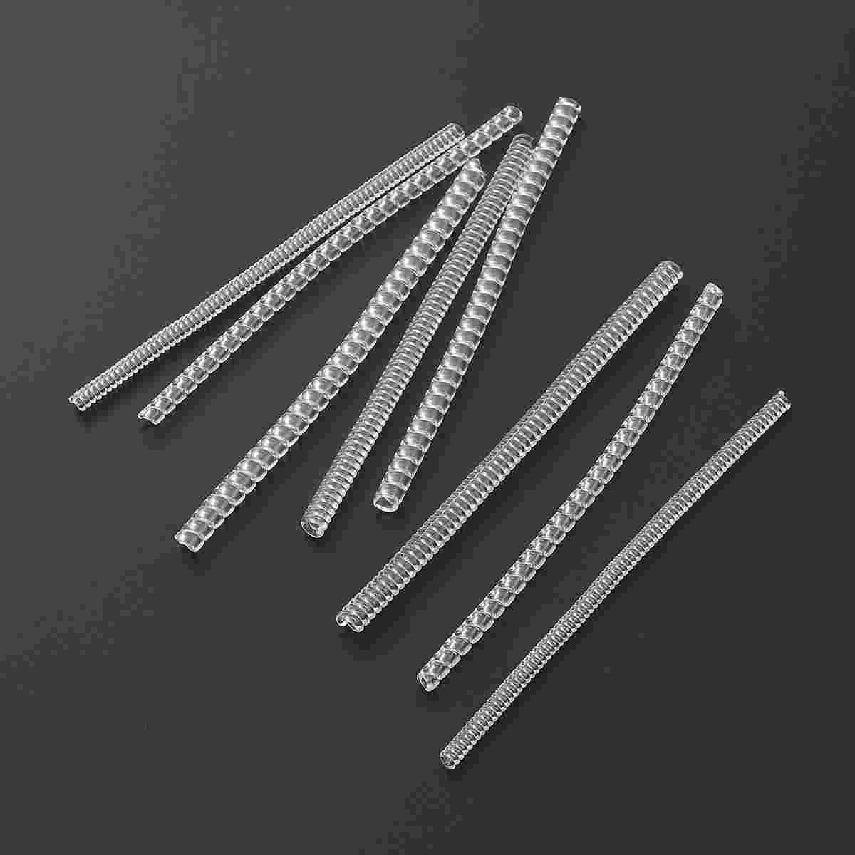 

8PCS Ring Size Adjuster Transparent Plastic Spring Invisible Ring Adjustment Artifact Ring Resizer Tool Telephone Line Thickness