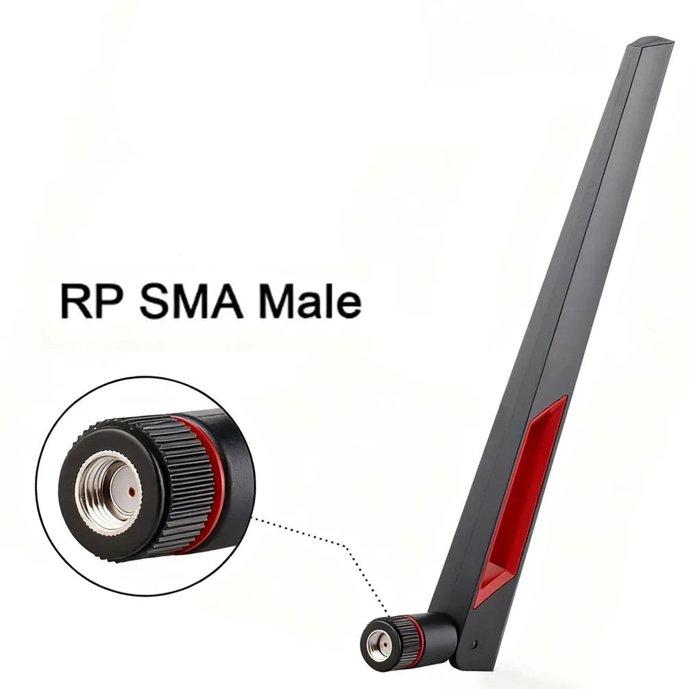 Vue rapprochée de l'amplificateur d'antenne WiFi 12dBi double bande 2.4/5.8GHz