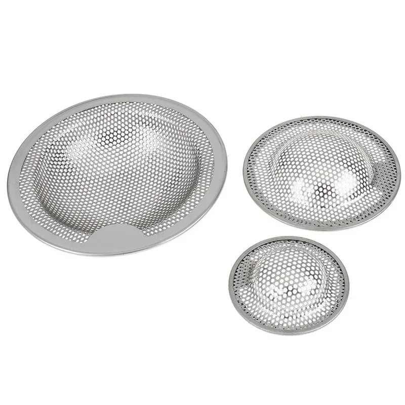 S/M/L Home Portable Stainless Steel Bathtub Hair Catcher Stopper Shower Drain Hole Filter Trap Kitchen Metal Sink Strainer