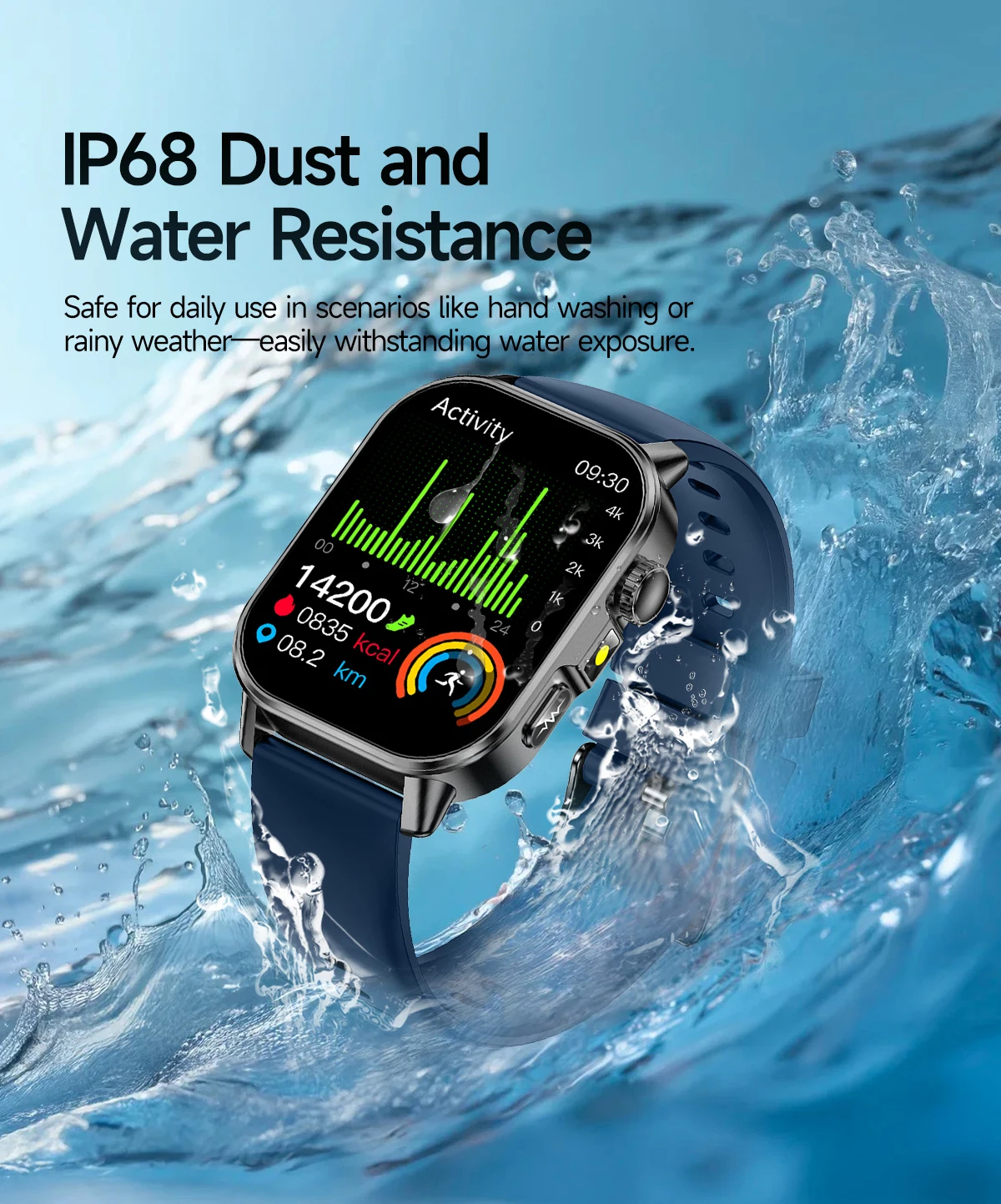 Smartwatch dames ecg bmi lichaamsvet analyse bluetooth bellen_voghion.com