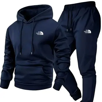 Men’s Casual Hoodie Jogger Set – Winter Two-Piece 1