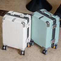 16"/20" Suitcase Carry-on Boarding for Women Travel Trolley Case with Aluminum Frame Password Lock Rolling Luggage 22/24/26/28"