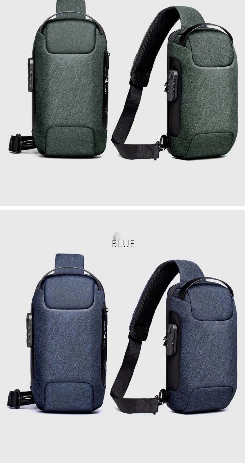 Men's Business Commuting Chest Bag With Usb Charging Large Capacity_voghion.com