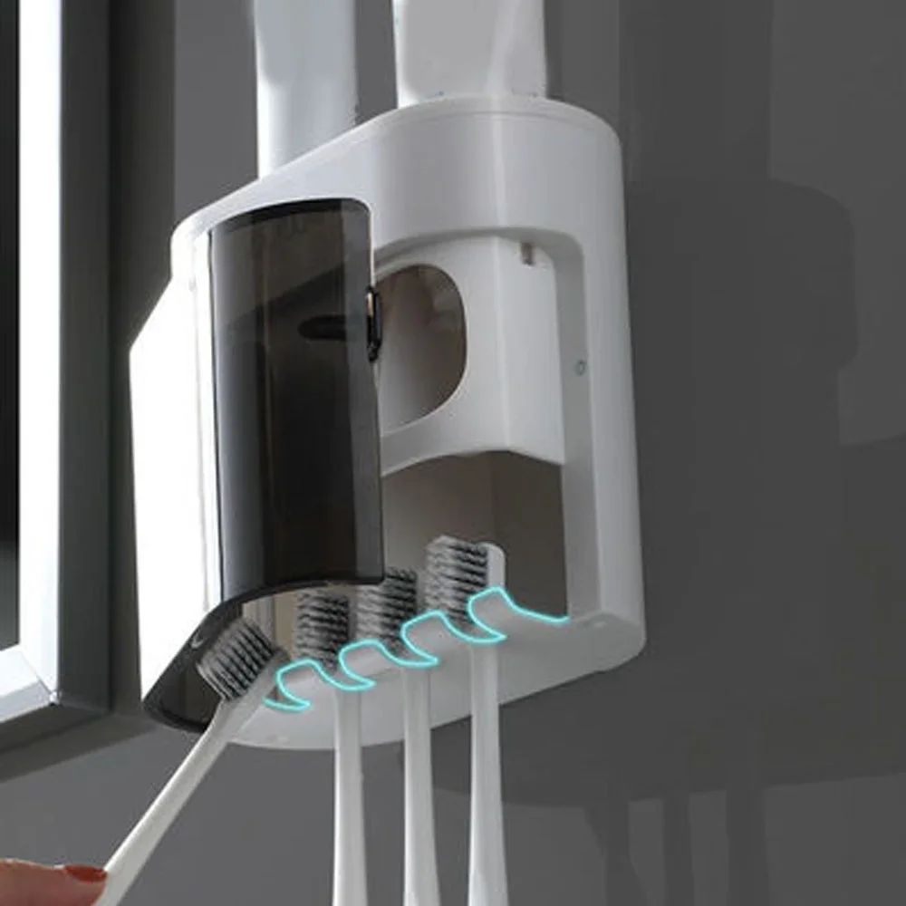 Toilet Toothpaste Squeezer Fully Automatic Wall Mounted Adhesive Wall Mounted Lazy Man Storage Rack 4