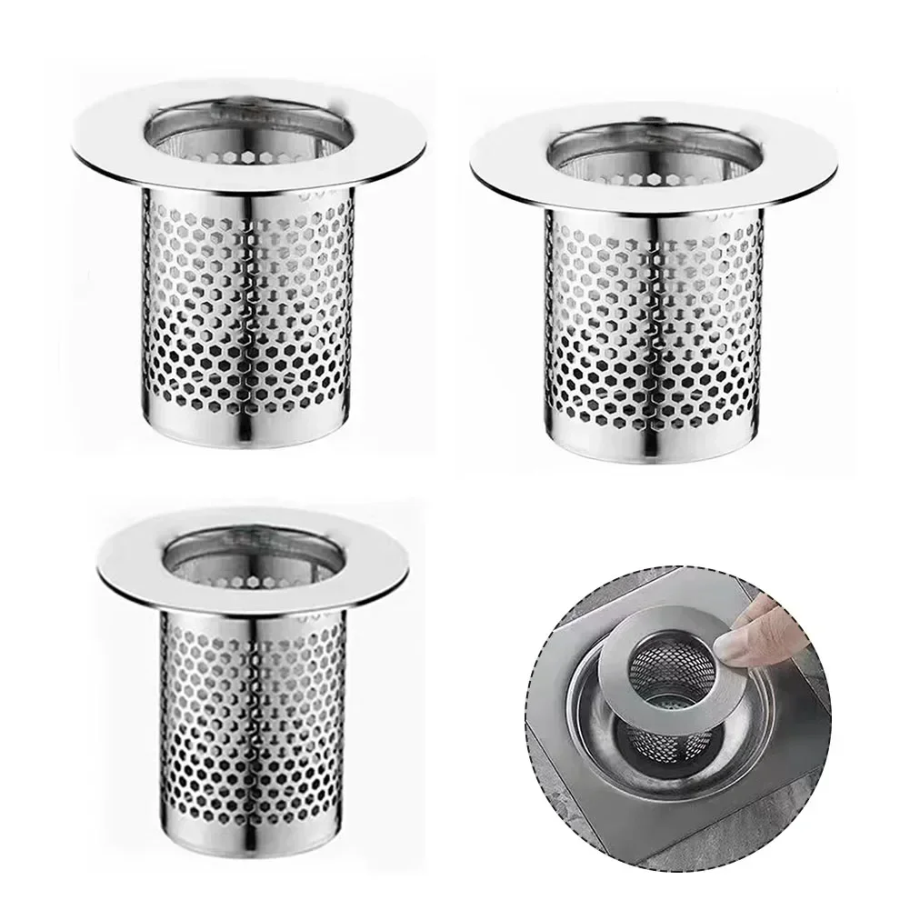 Stainless Steel Drain Strainer Sink Strainer Shower Floor Drain Filter Mesh Kitchen Sink Hair Catcher 5/5.5/6.5cm sink filter kitchen sink filter sink strainer floor drain filter hair drain catcher kitchen sink strainer shower drain filter