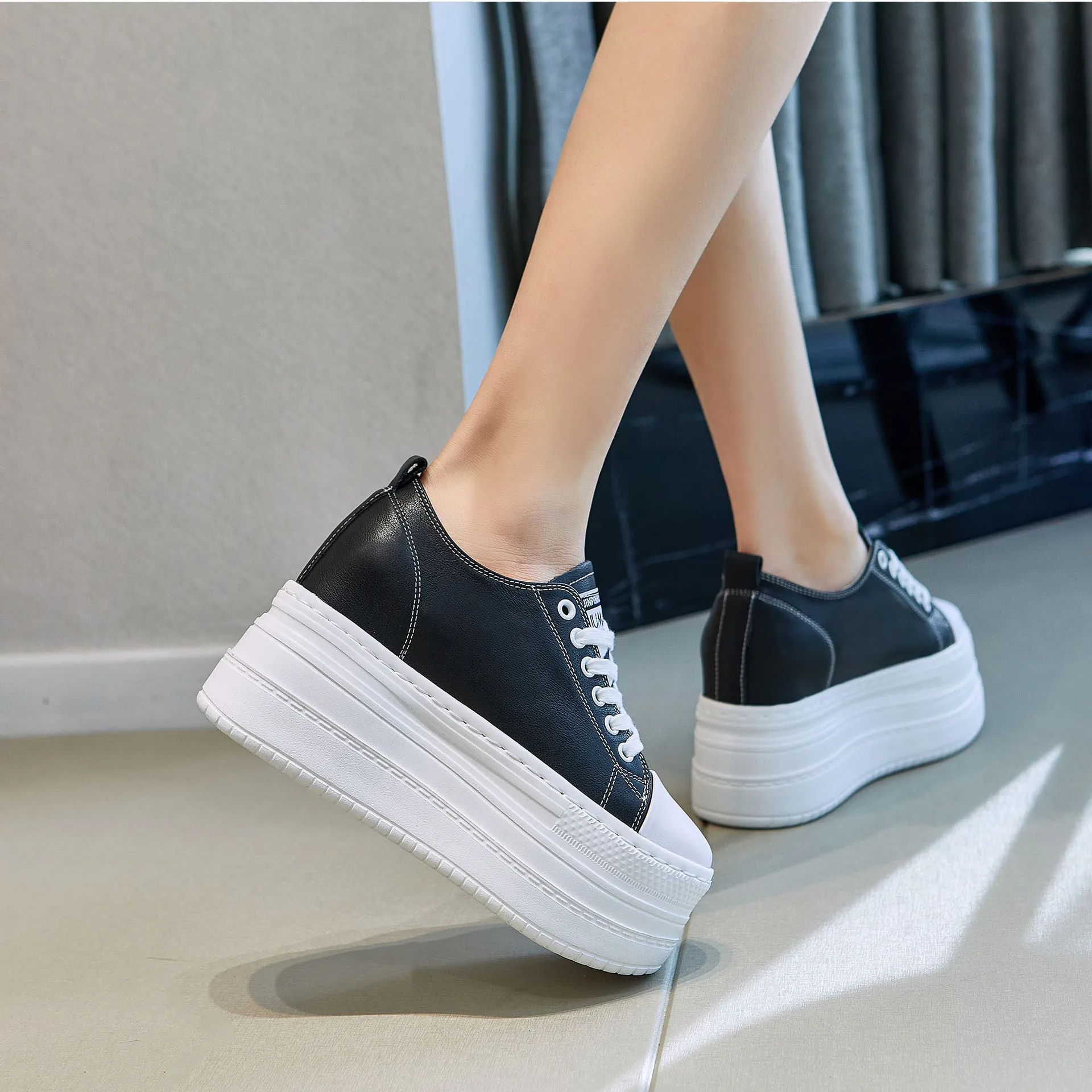 Platform Wedge Sneaker Shoes | Fujin Shoes Women Sneakers
