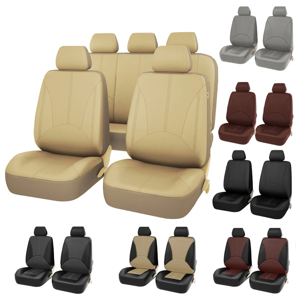 

4/9PCS Leather Car Seat Covers For Chevrolet Evanda Blazer Cruze Captiva Corvette Aveo Impala Camaro Malibu Seat Cushion Cover