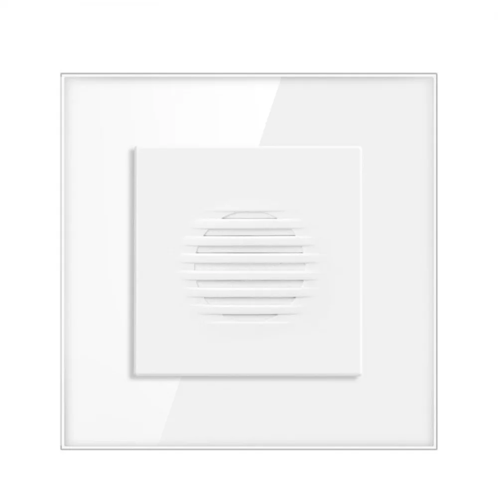 86 Type Embedded AC220V Wired Hotel Doorbell Home Doorbell Switch Wall Button 16A Tempered Crystal Glass Panel Switch