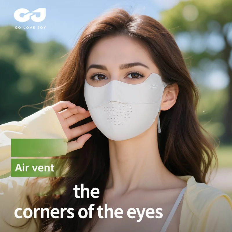 1pc Summer Face Mask - UPF Sun Protection, Lightweight & Breathable Ice-like Texture for Cycling, Outdoor Sports, Casual Attire