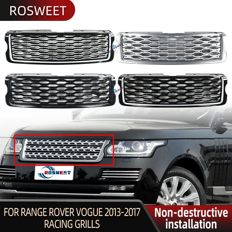 

Гоночные Грили для Land Rover Range Rover Vogue 2013-2017 L405 обновление 2018-2022 стиль передний бампер решетка