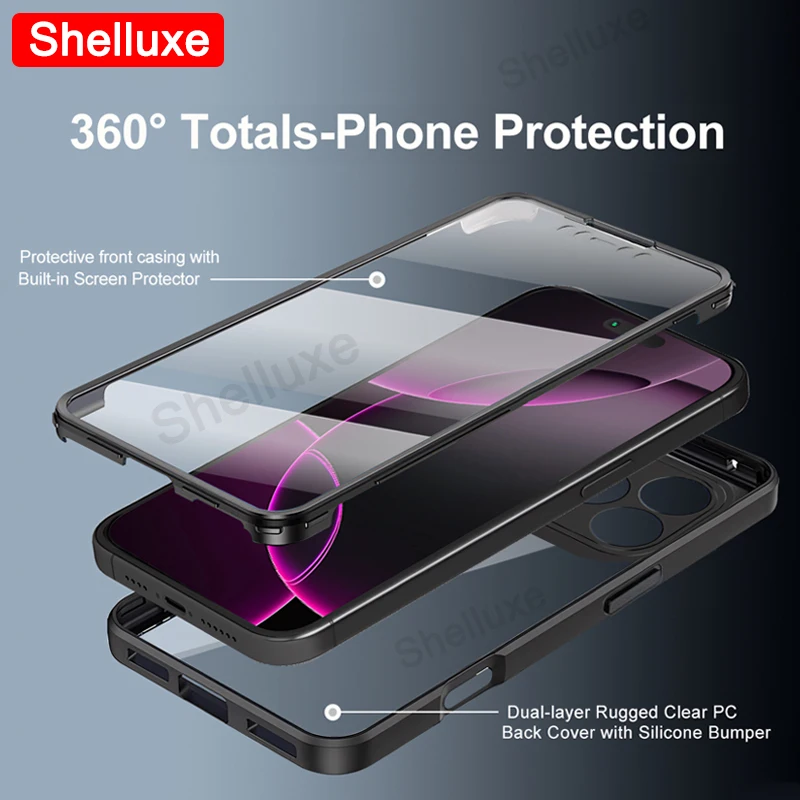 360 Full Body Screen Protector Front Back Double-Sided Phone Cover