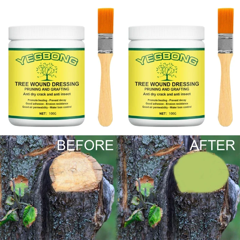 Tree Wound Bonsai Cut Paste Smear Agent Pruning Compound Sealer with Brush Waterproof Sealant Glue Adhesion Promoter 접착제 tree wound sealer