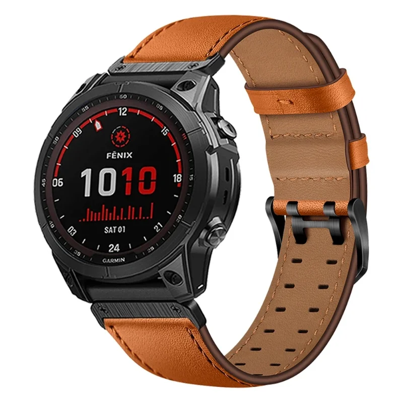 

26mm Leather Watch Band For Garmin Fenix 7X 6X Pro 5X Plus/Enduro/Descent Mk2 Mk2i fenix 3 hr Strap QuickFit Watchband Bracelet